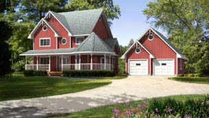 Country Home with detached garage